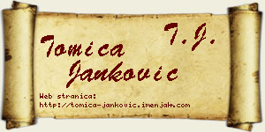 Tomica Janković vizit kartica